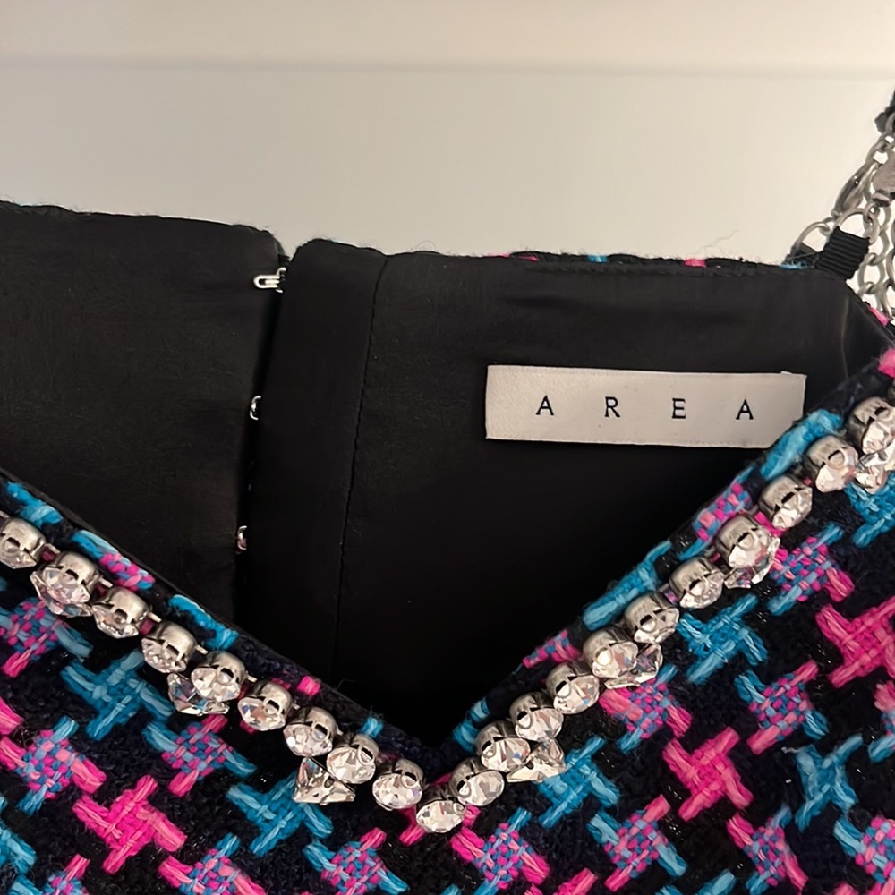 Area heart-shaped studded top pink & blue - Picture 2 of 4
